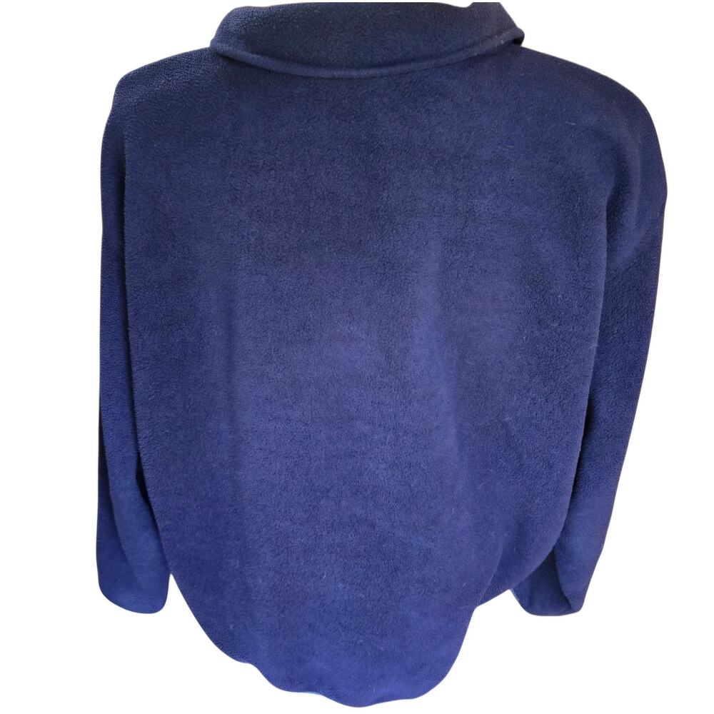 L.L. Bean Navy Blue Fleece Zip Up Size XL Reg - Picture 2 of 8